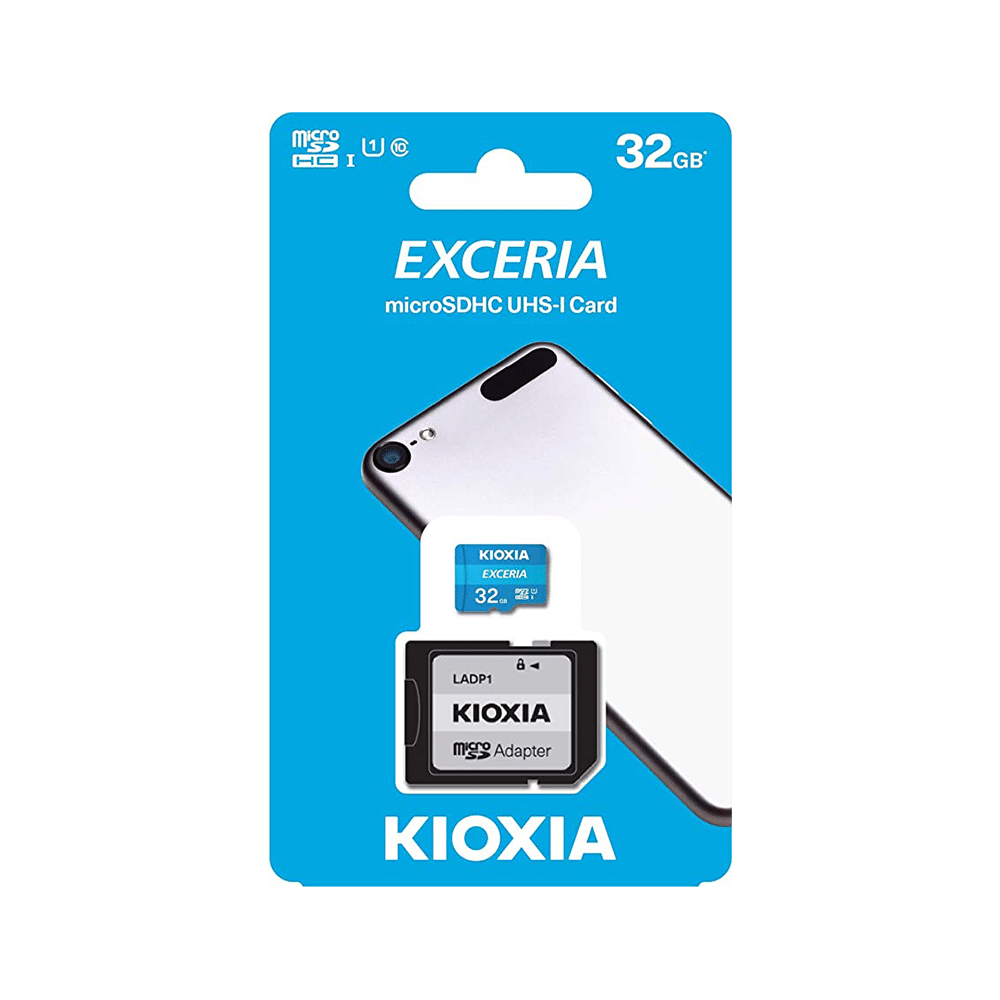 Micro SD Card 32 GB Kioxia C10 U1 100 MB/s M203 (کارت حافظه میکرو اس‌دی ۳۲ گیگ کیوکسیا مدل M203 کلاس ۱۰ – سرعت ۱۰۰ مگابایت بر ثانیه)
