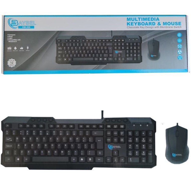 BAYBEL KM-300- کیبرد و موس سیم دار