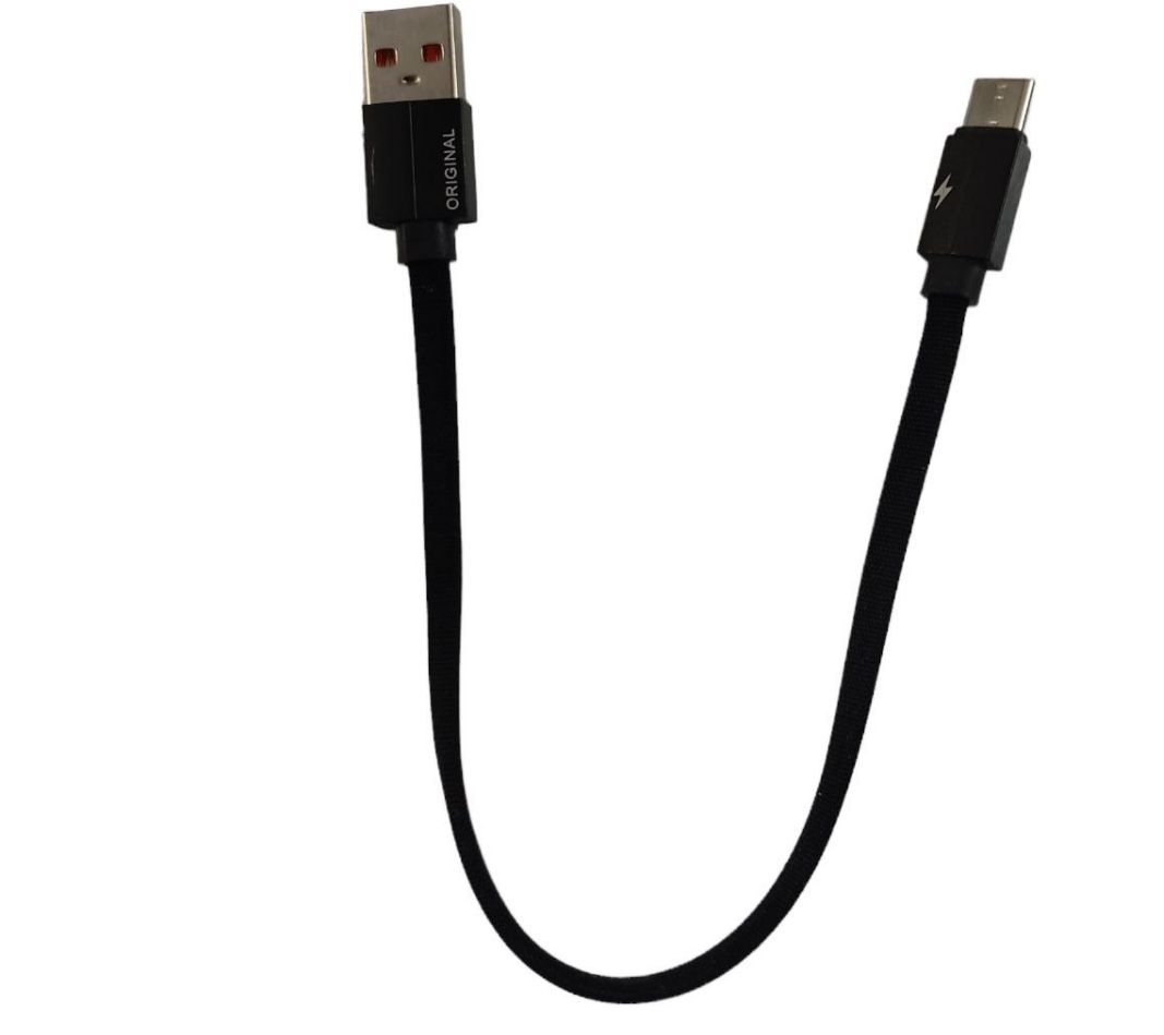 کابل شارژ میکرو فلت 20 سانتی جلد سبز