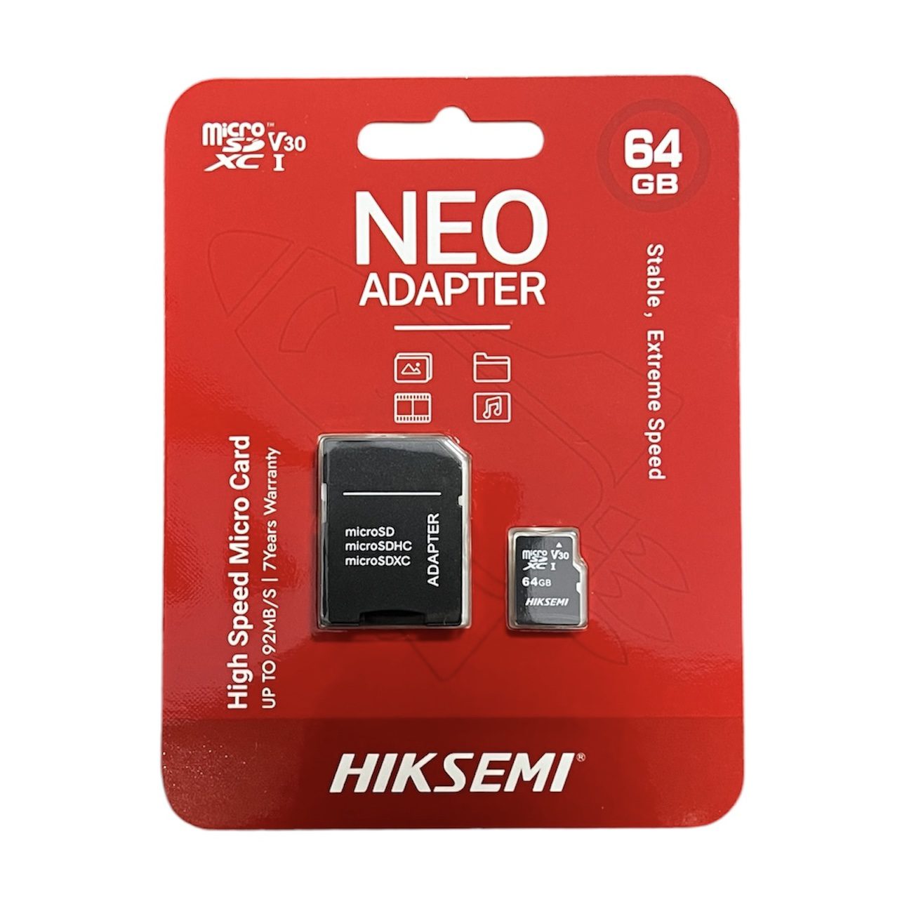 Micro SD Card 64 GB Hikvision C10 U1 92 MB/s  (کارت حافظه میکرو اس‌دی ۶۴ گیگ هایک‌ویژن کلاس ۱۰ – سرعت ۹۲ مگابایت بر ثانیه)